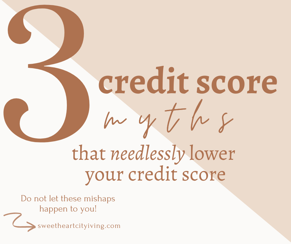 3 credit score myths
