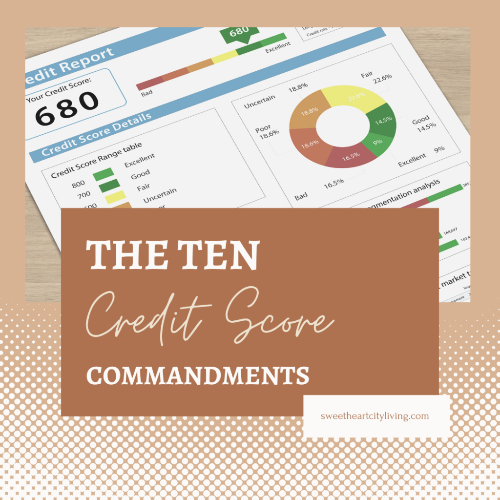 ten credit score commandments