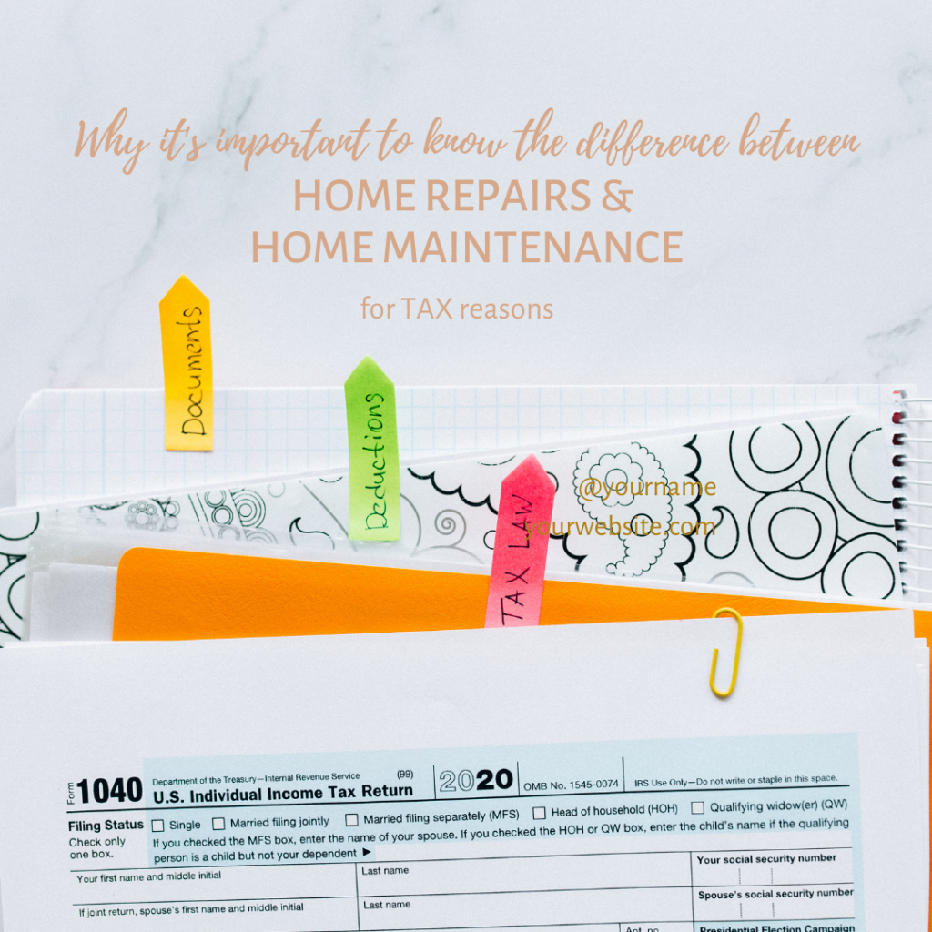 Home Repairs and Home Maintenance 